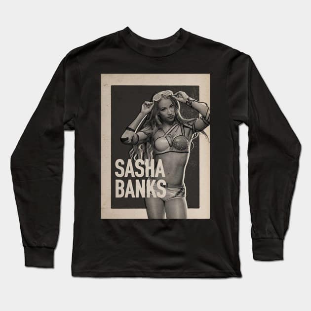 Sasha Bank Vintage Long Sleeve T-Shirt by nasib